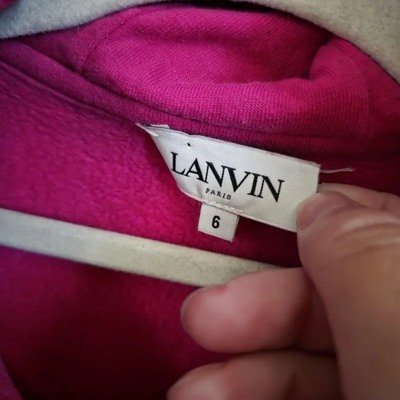 Lanvin Pink Logo Hoodie - Picture 3 of 3